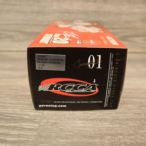 Tony Stewart #20 Coca Cola Bank Car Rare 2001 1/24 Scale NASCAR Polar Bear RCCA - Picture 3 of 12